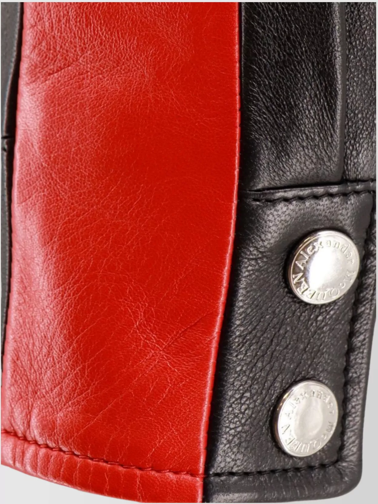 Alexander Mcqueen Jacket Leather Bands Contrasting
