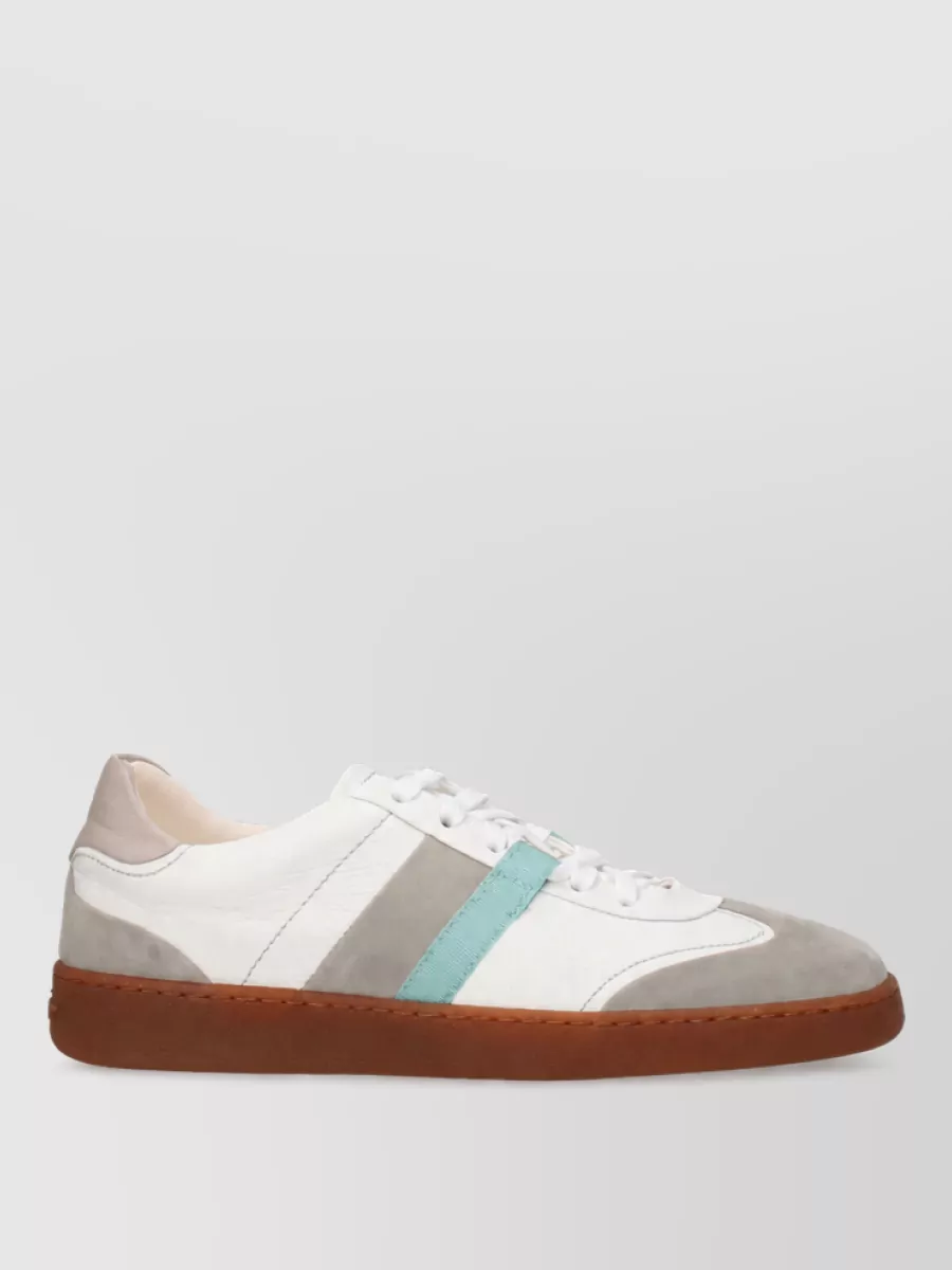 Ferragamo Leather Lace-Up Sneakers