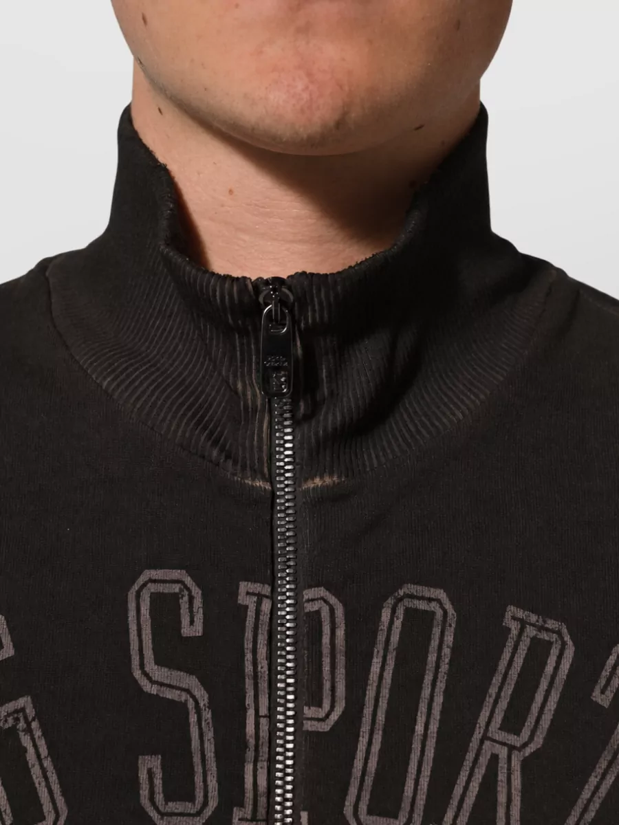 Dolce&Gabbana Cotton Logo Print Zip-Up Jacket