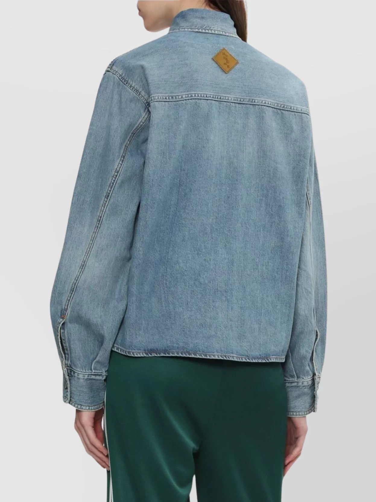 Haikure Denim Shirt With Chest Pockets And Collar