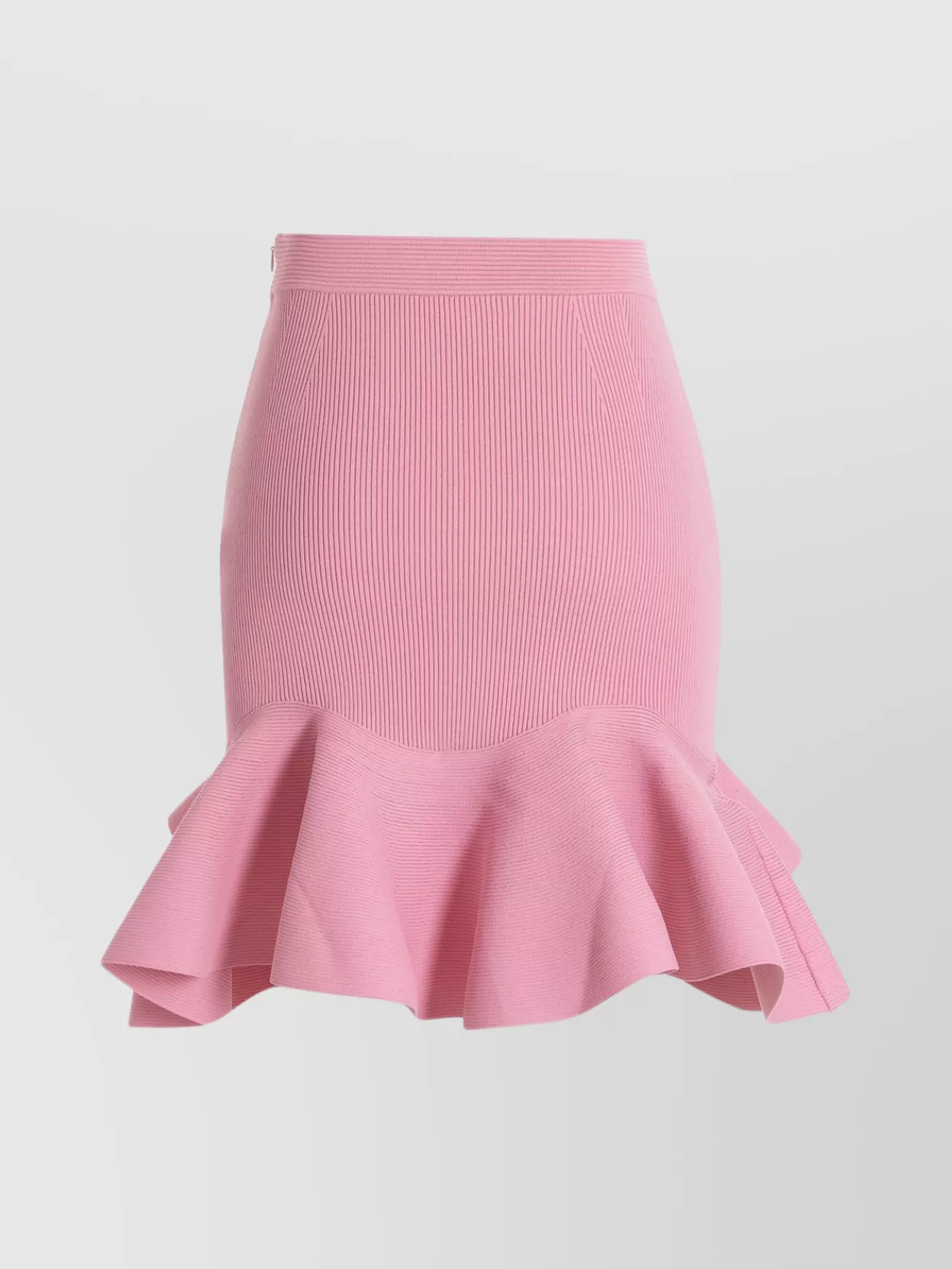 Mc Queen Flared High-waisted Ruffled Skirt In Pink