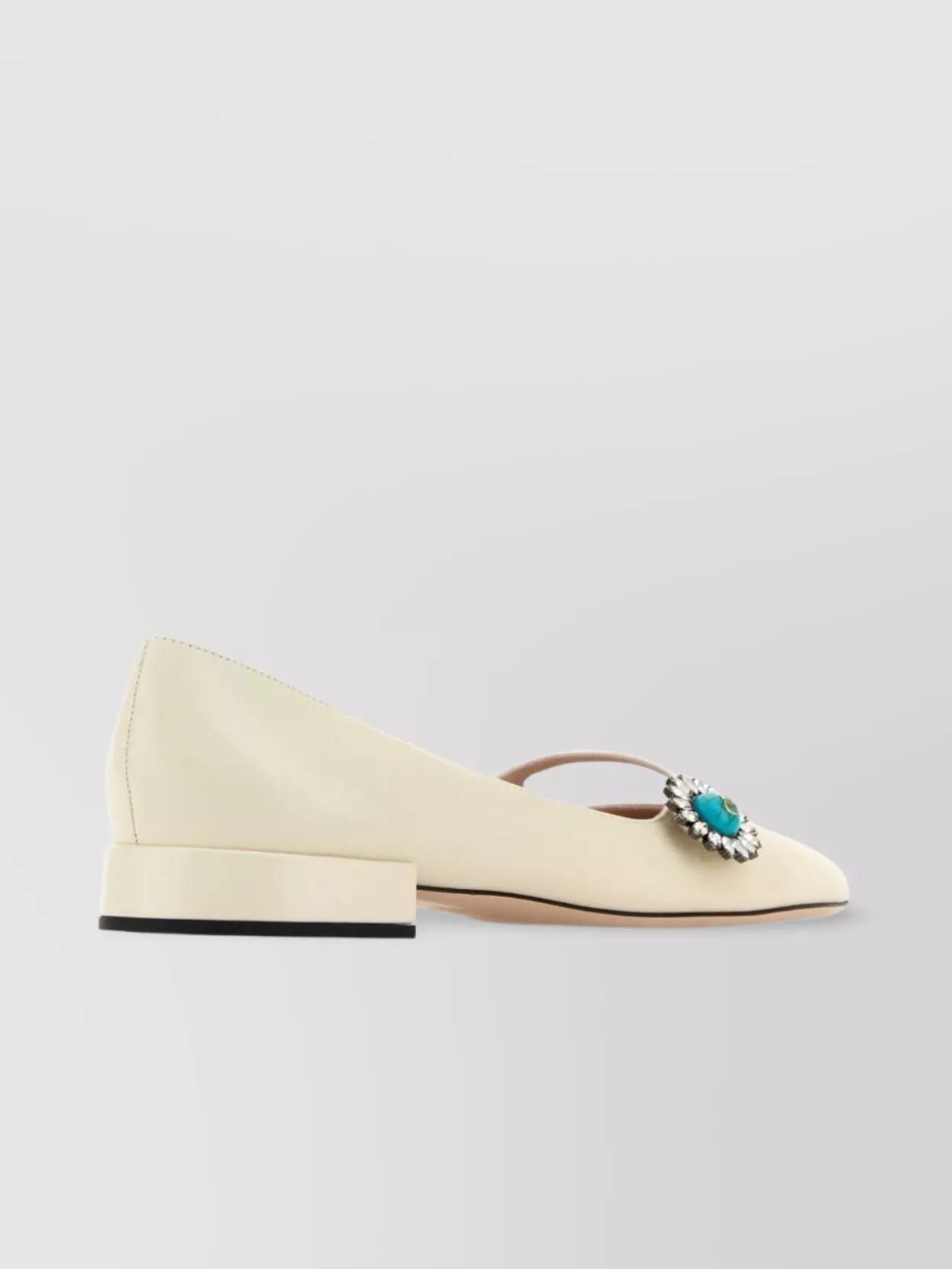 Valentino Garavani Crystal Button Embellished Ballet Flats