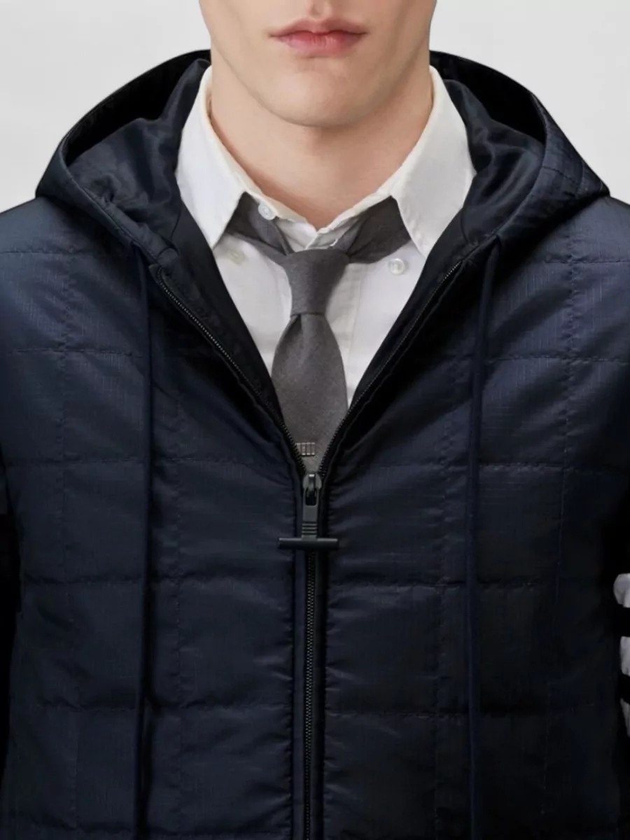 Thom Browne Down Quilted Hooded Puffer Jacket