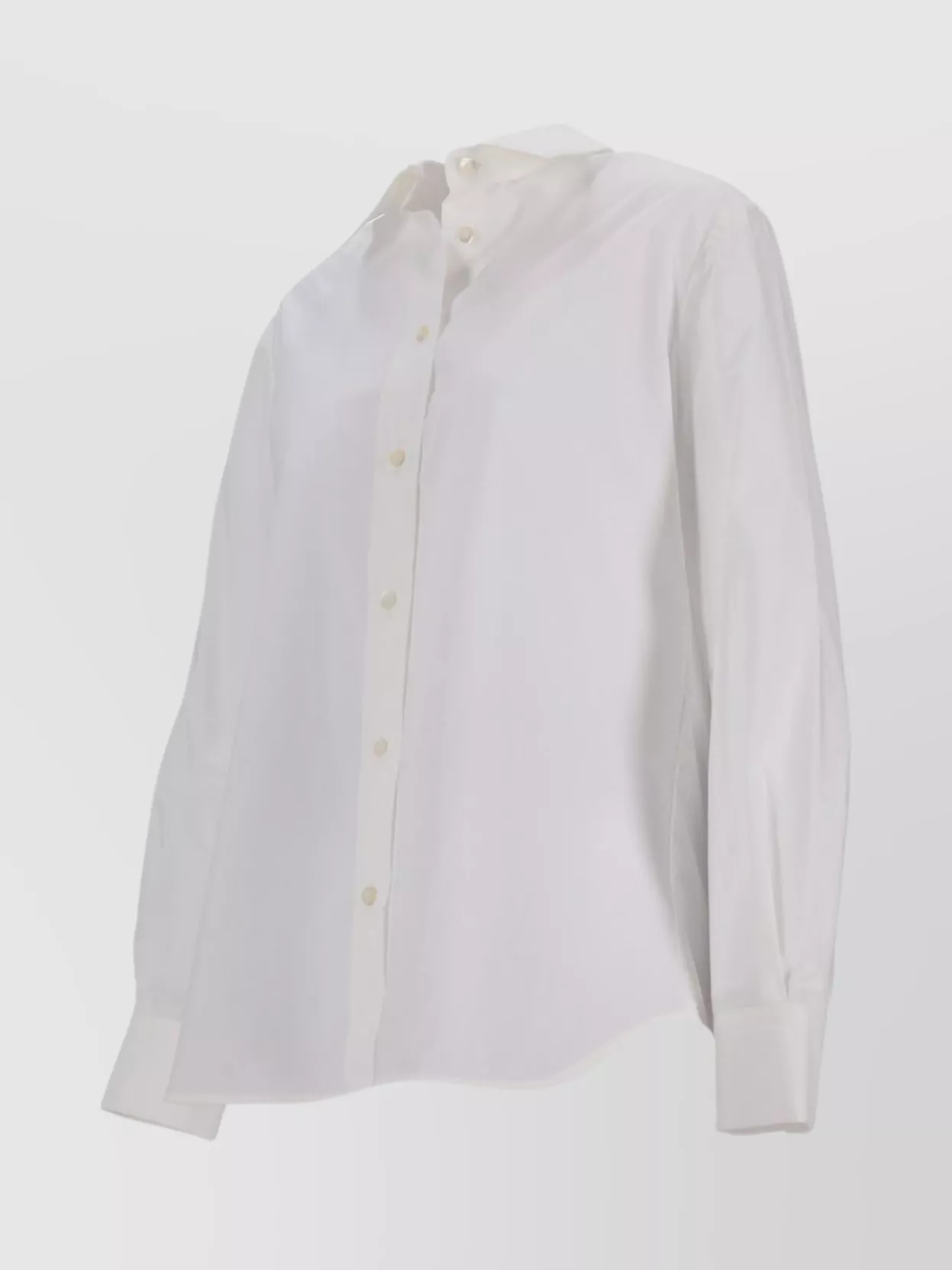 Parosh Long Sleeve Collared Shirt With Cuffed Sleeves