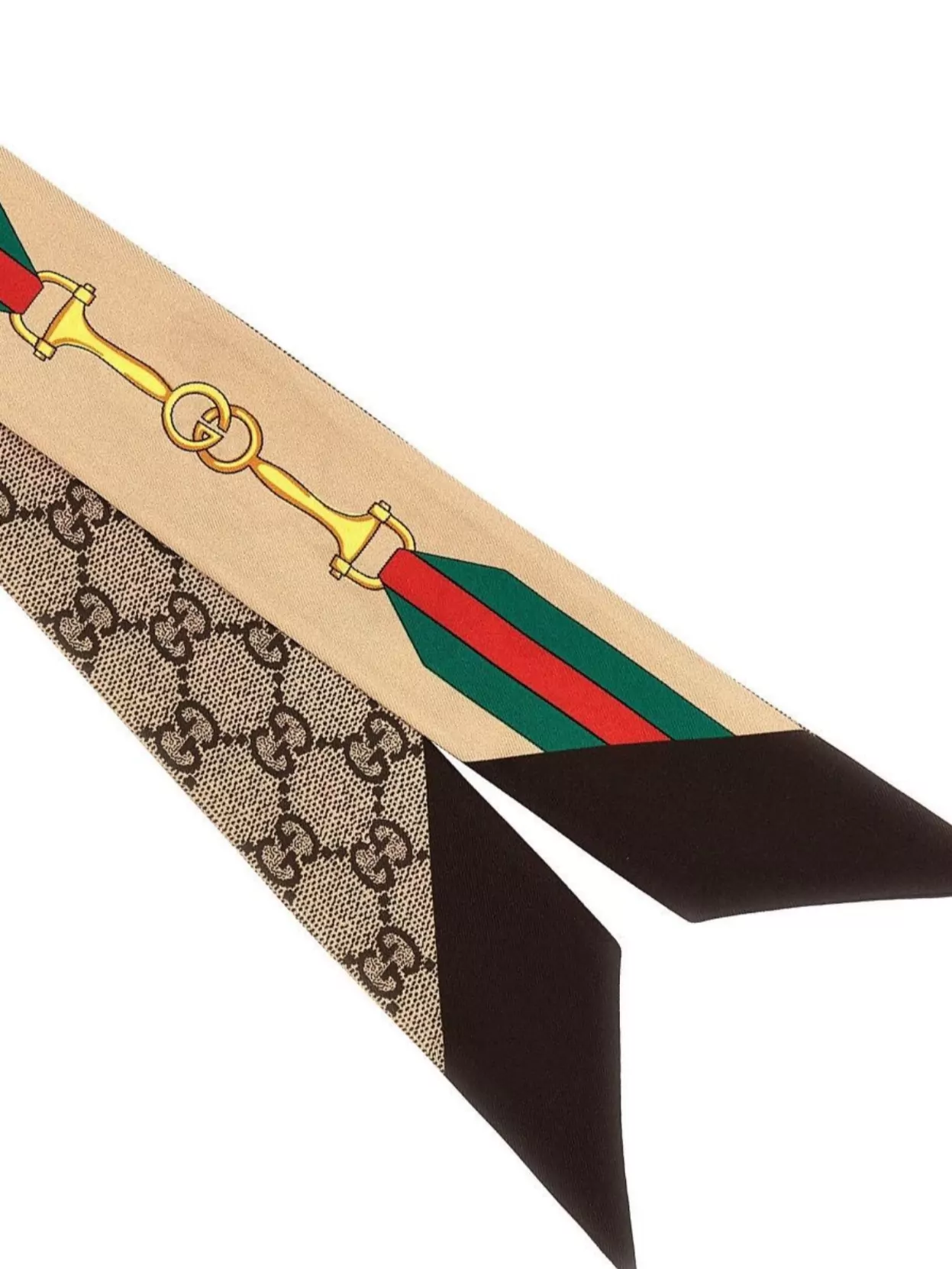 Gucci Reversible Bow Scarf Featuring Pointed Ends
