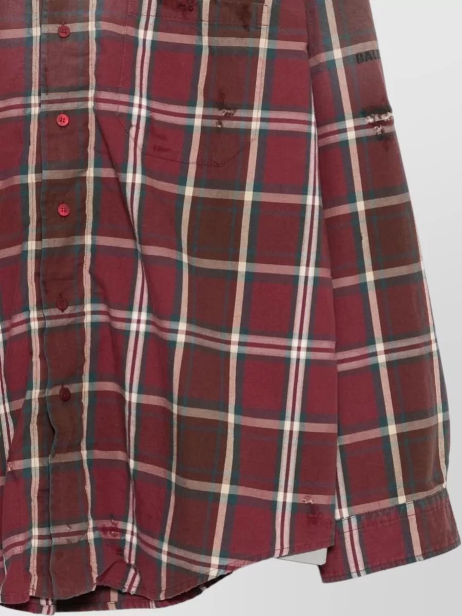 Balenciaga Checked Flannel Long-Sleeve Shirt