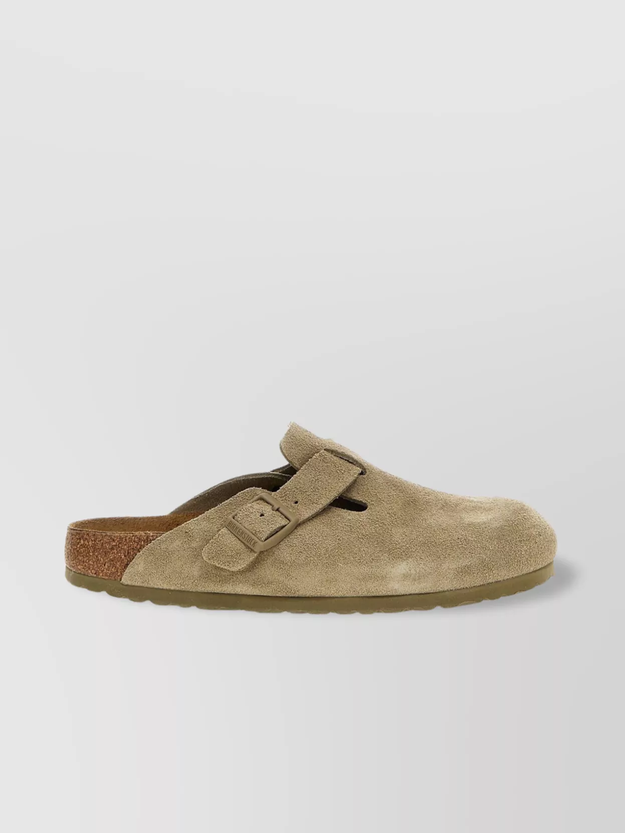Birkenstock 'suede Finish' Backless Sandals With Open Back In Neutrals