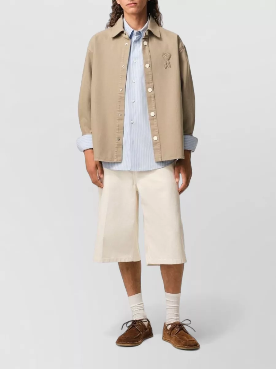 Ami Paris Denim Oversized Overshirt