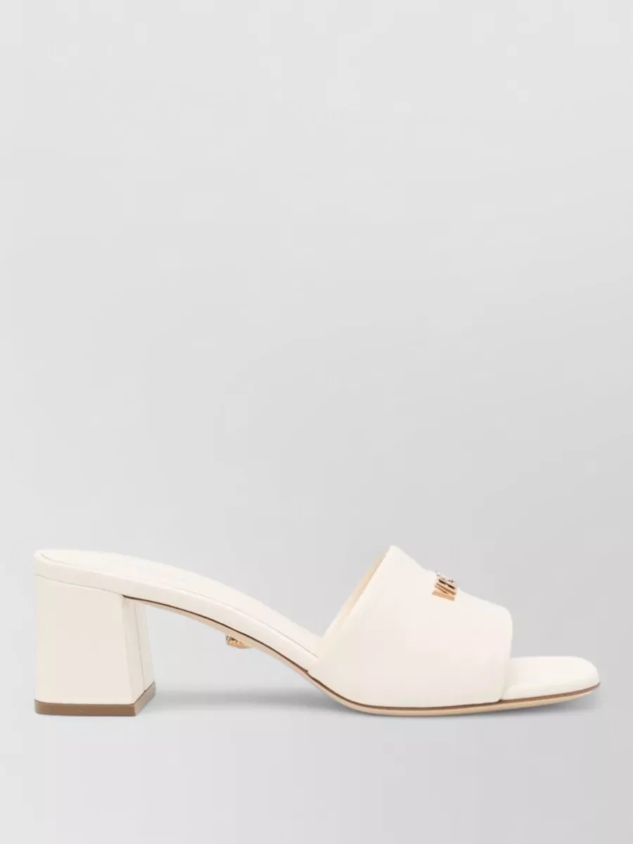 Versace Leather Open-Toe Mules