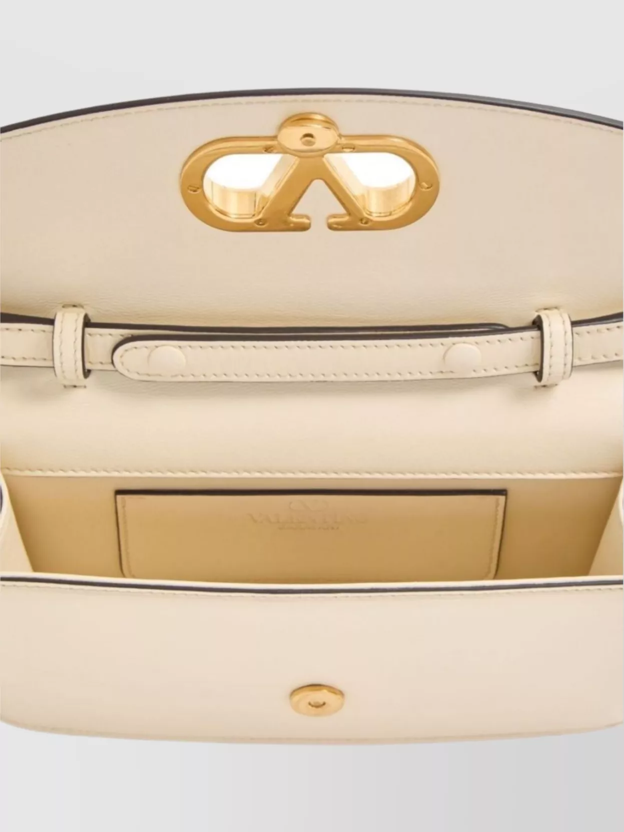 Valentino Garavani Small Leather Clutch With Adjustable Chain Strap