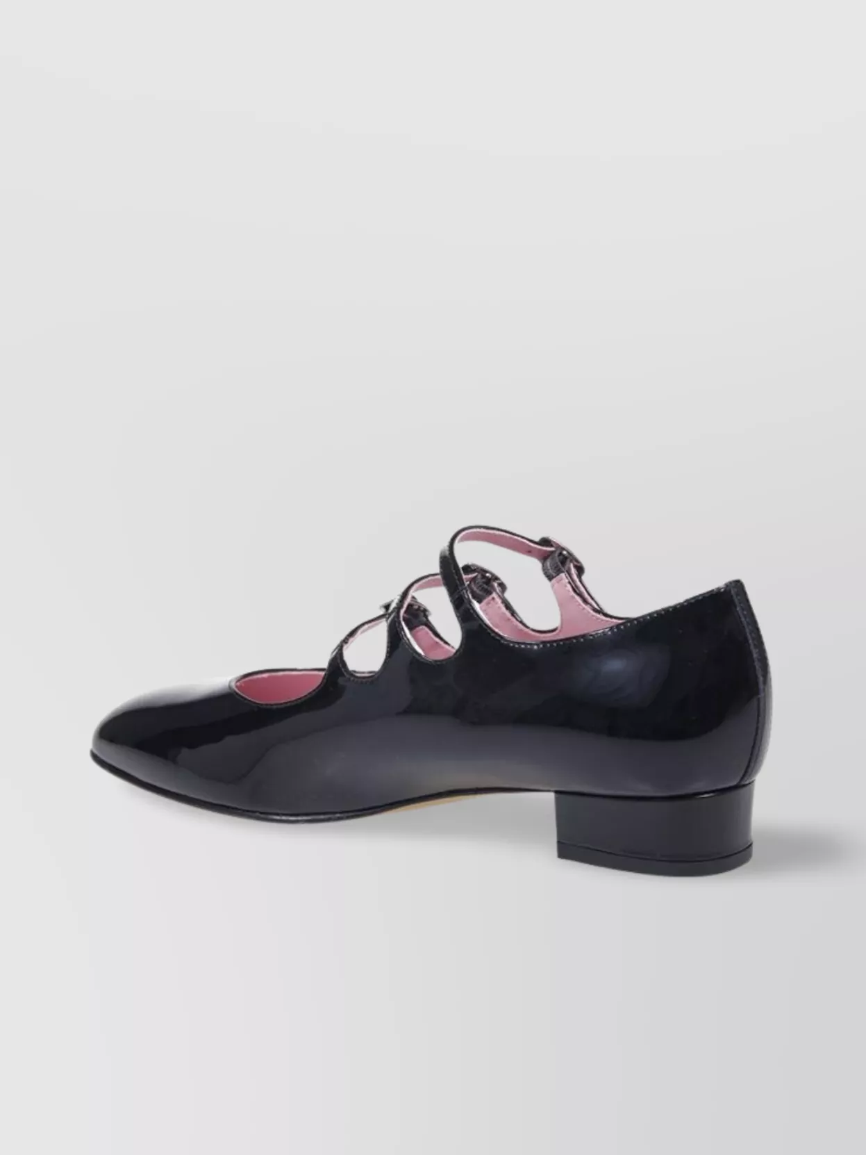 CAREL SQUARE TOE CUT-OUT PATENT PUMP 