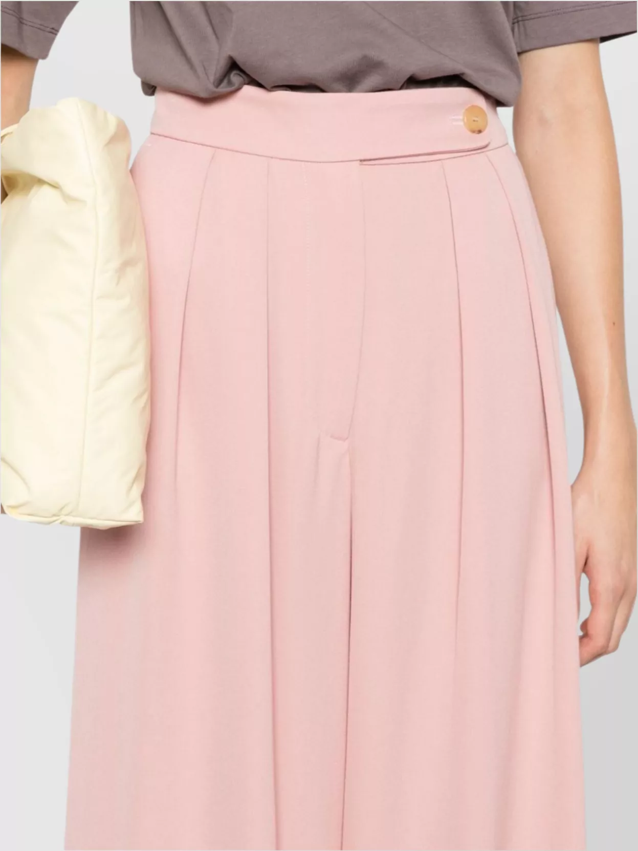 Dries Van Noten High Waist Wide Leg Trousers With Buttons