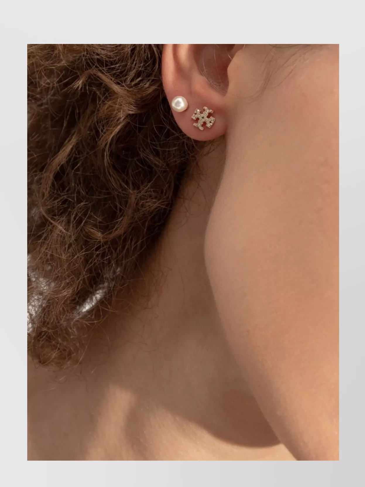 Tory Burch Crystal And Pearl Star Stud Earring Set
