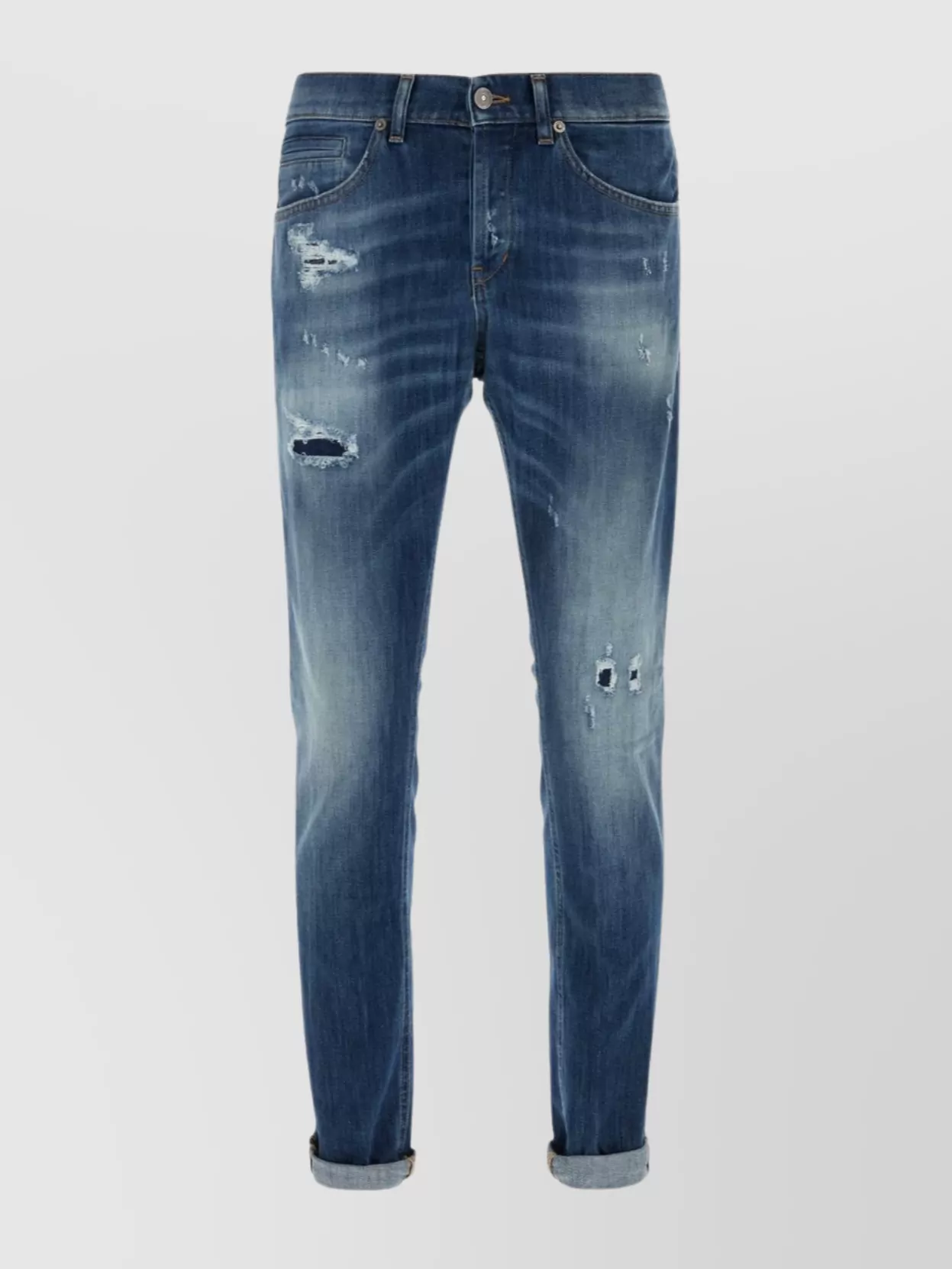 Dondup George Trousers Five-pocket Style In Blue