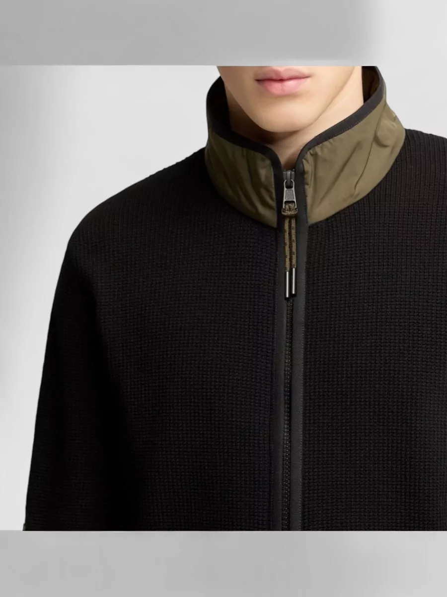 Moncler Cotton High-Neck Zip-Up Cardigan