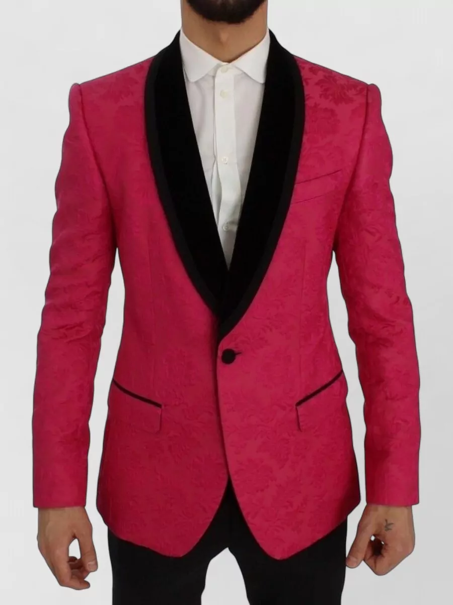 Dolce&Gabbana Silk floral brocade slim blazer