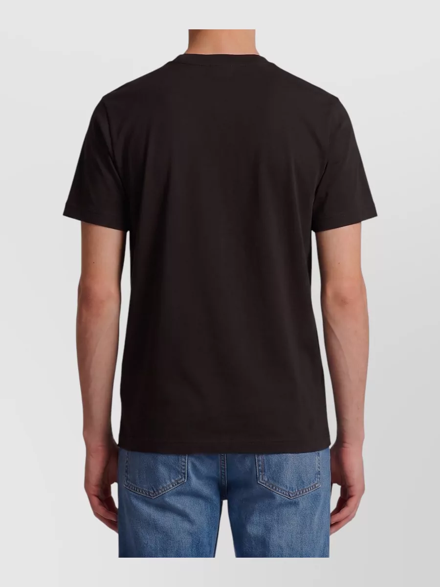 Moncler Cotton Ribbed Crew Neck Short Sleeve T-Shirt