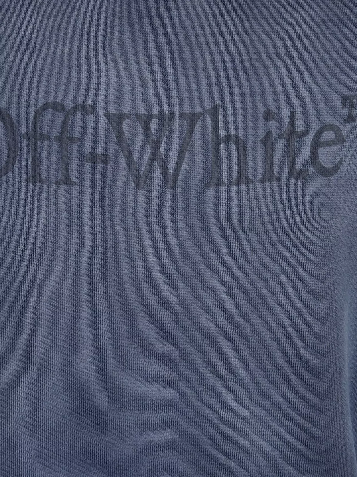 Off-white Unisex Hoodie With Drawstring And Pocket In Blue