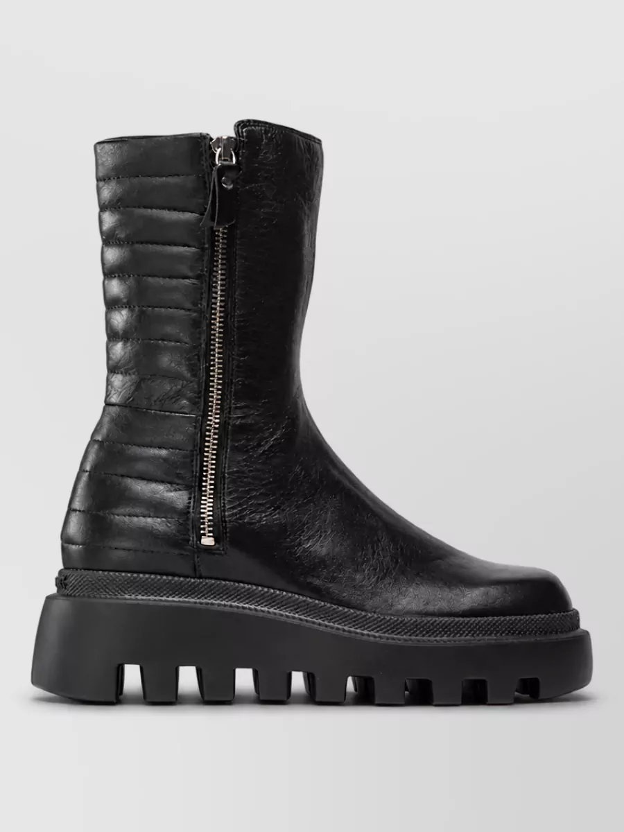 Vic Matie ankle length boot chunky sole quilted detail