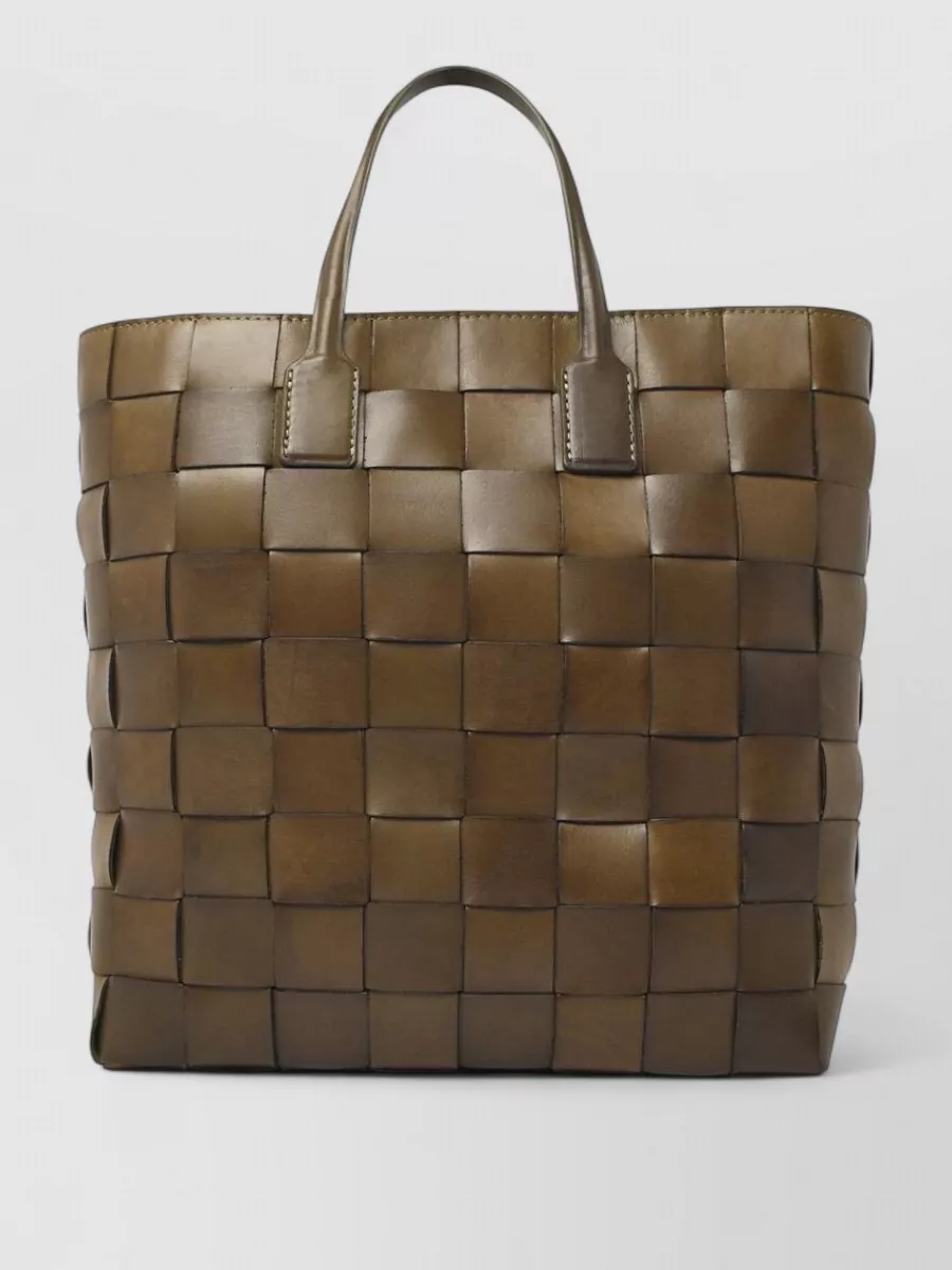 Dragon Diffusion vintage mesh tote leather tote bag