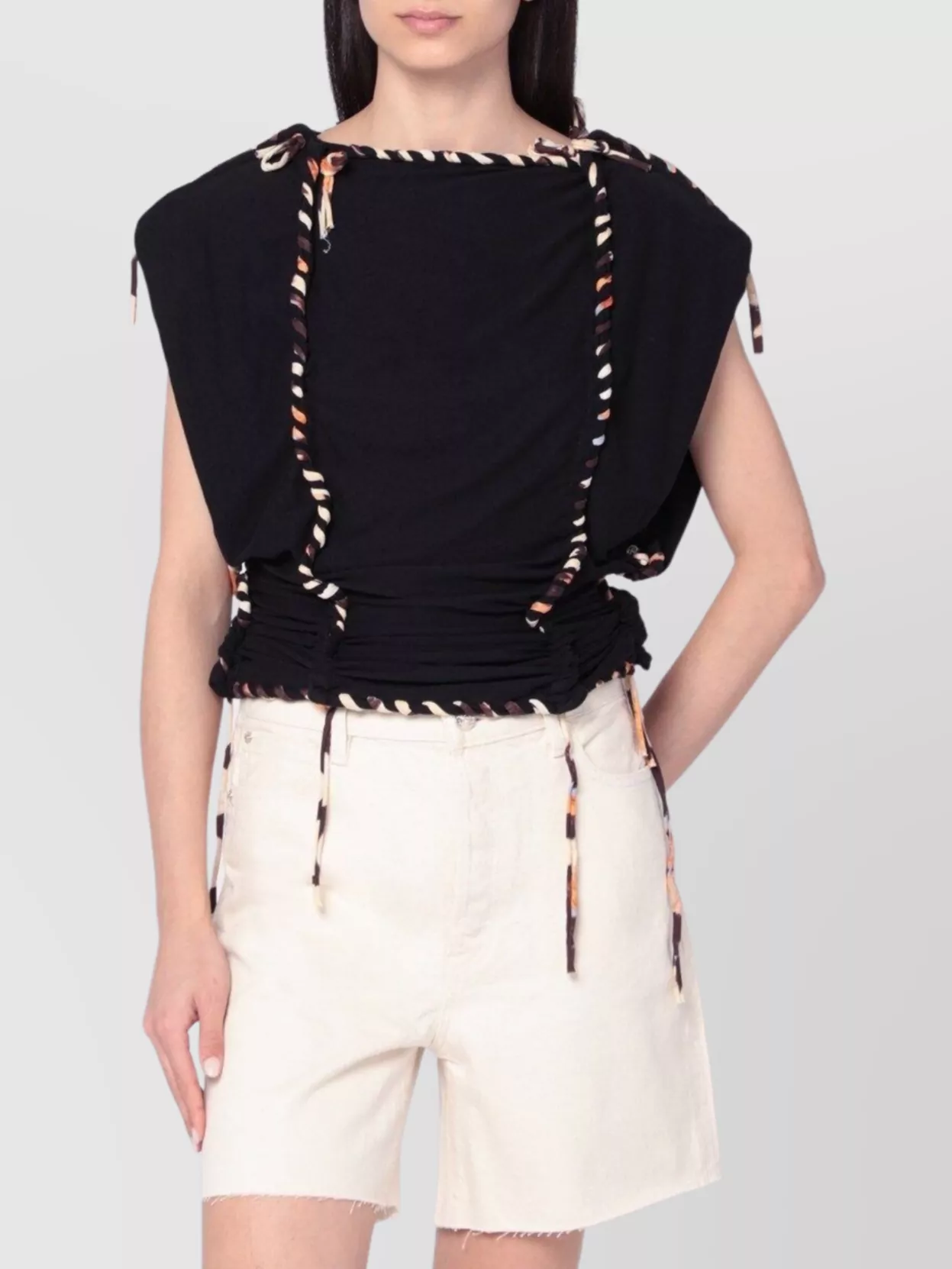 Isabel Marant Zohra Relaxed Fit Cotton Top With Drawstring
