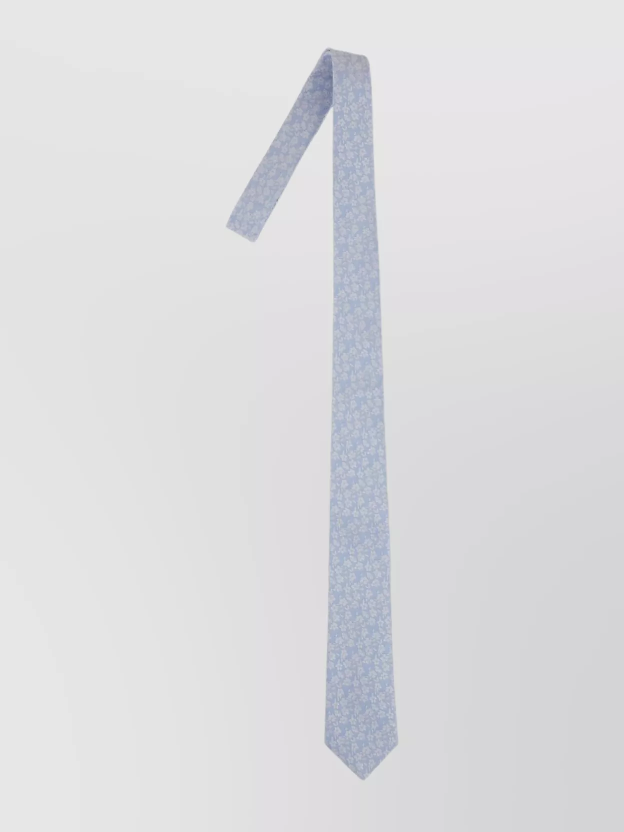 Paul Smith Silk Tie With Embroidered Floral Pattern