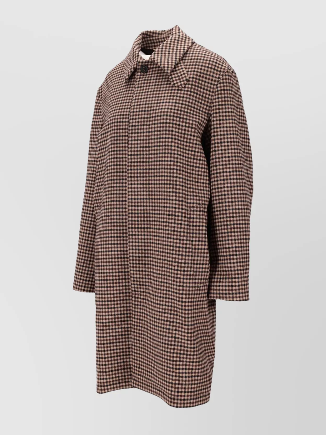 Saint Laurent Checked Jacket Collared Neck