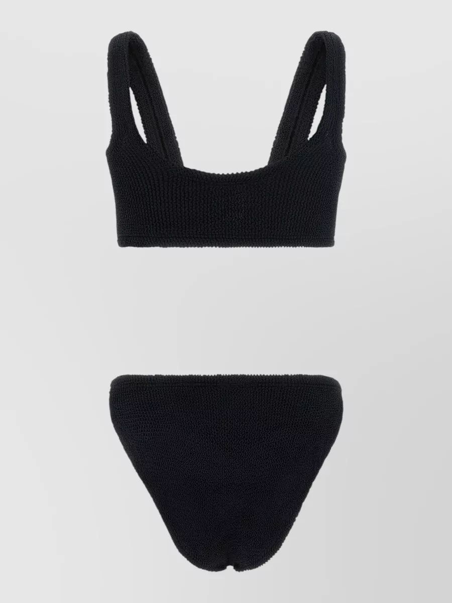Hunza G textured v-neck bikini