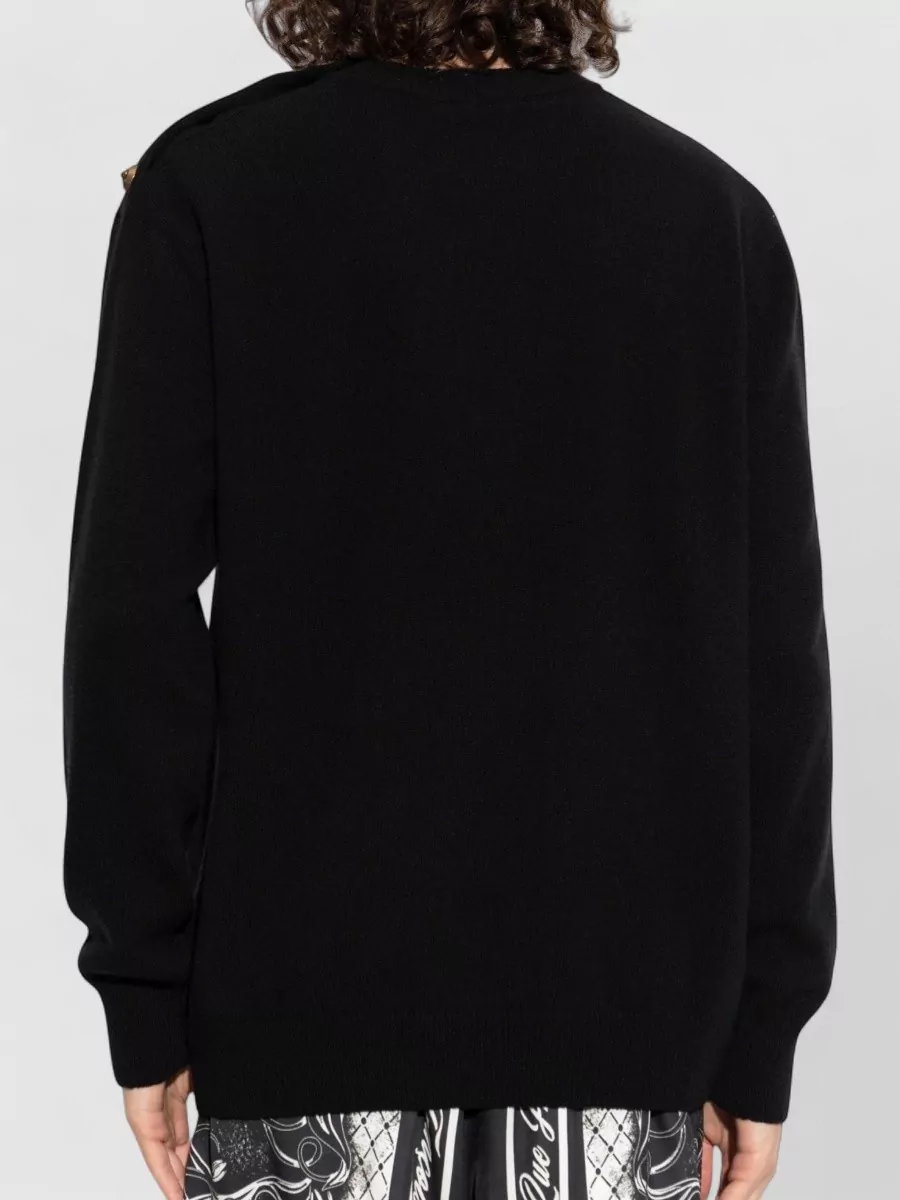 Balmain Cashmere Virgin Wool Crewneck T-Shirt