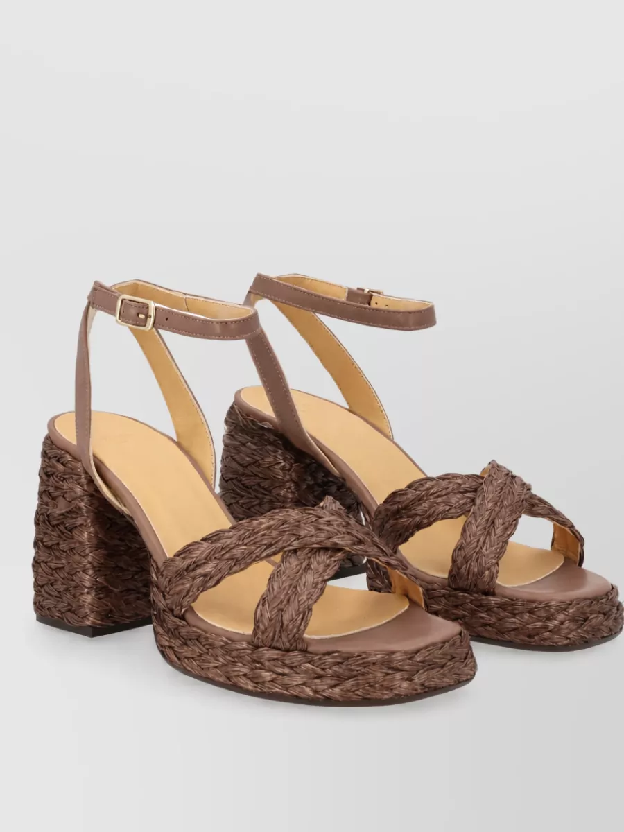 Castaner raffia platform sandals