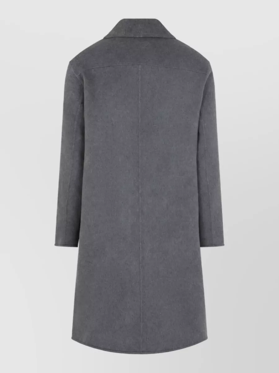 Ami Paris Cashmere Wool Single-Breasted Coat