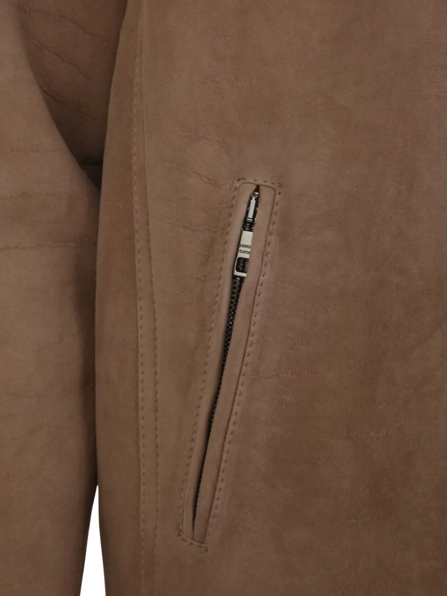 Giorgio Brato Shearling Hooded Bomber Jacket