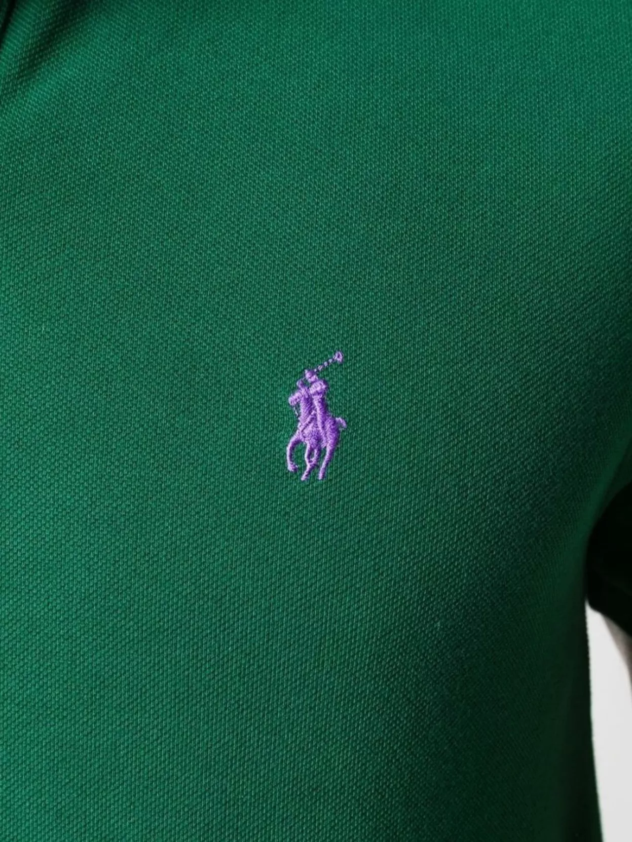 Ralph Lauren Logo Collar Polo Shirt In Cotton