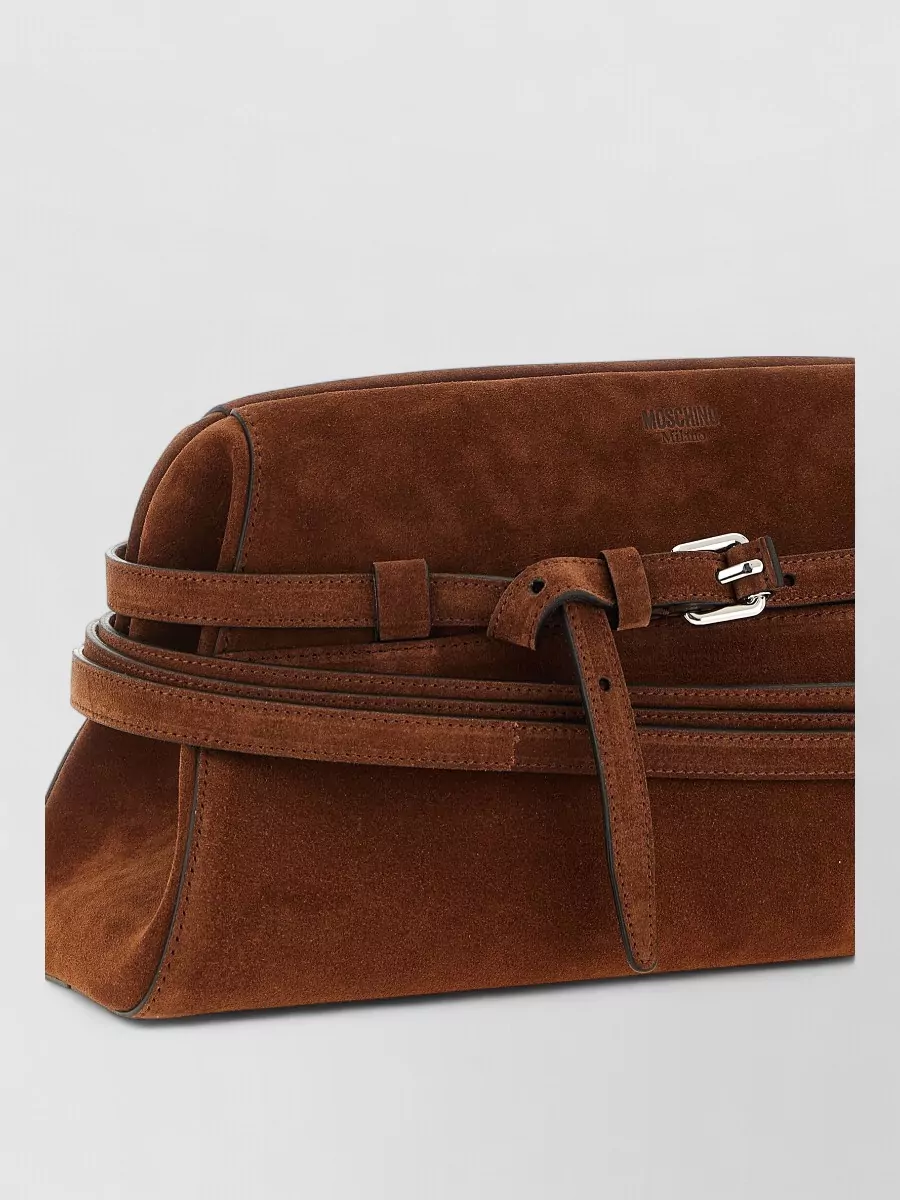 Moschino Suede Shoulder Bag