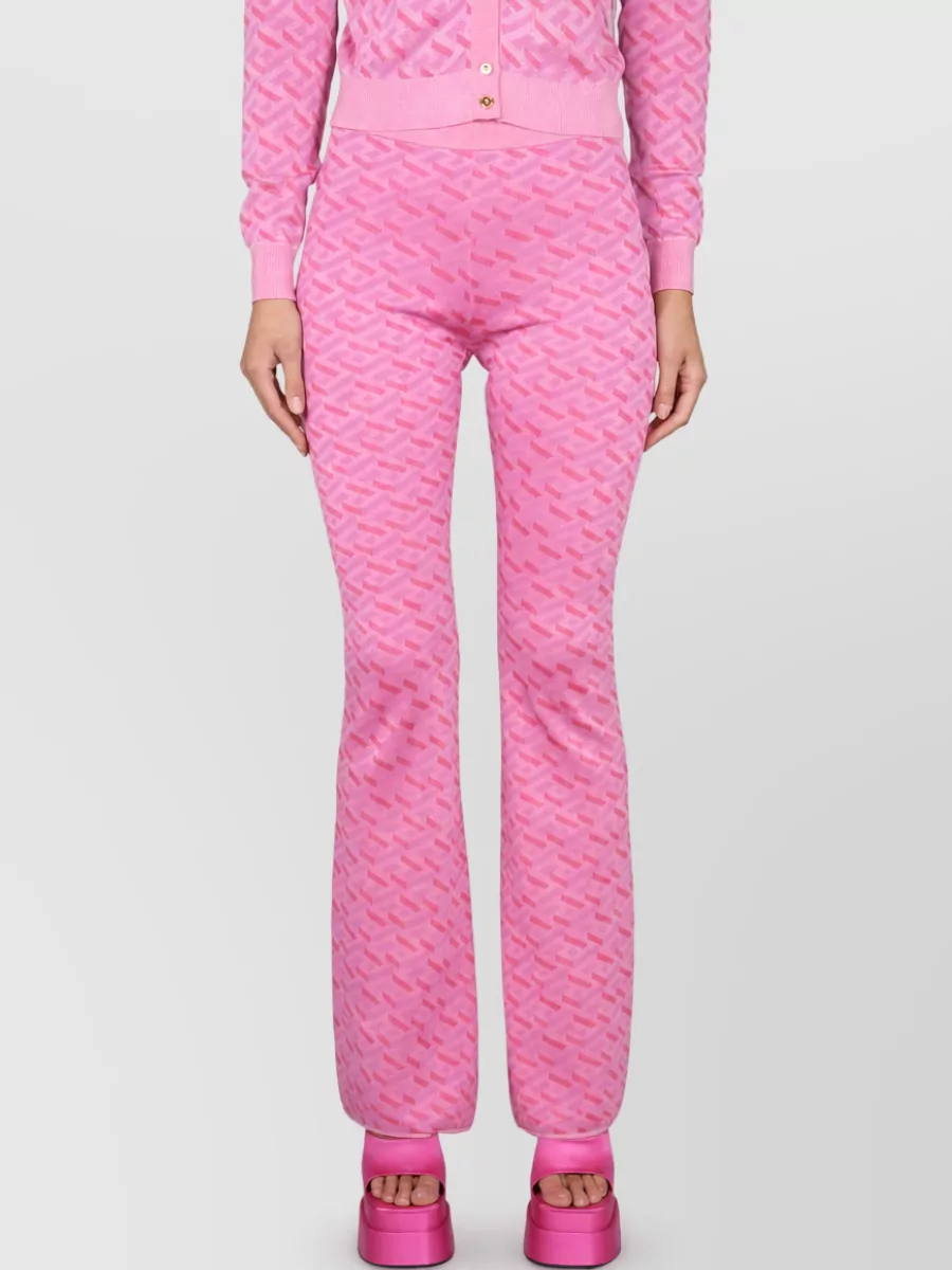 Versace Silk jacquard flared trousers