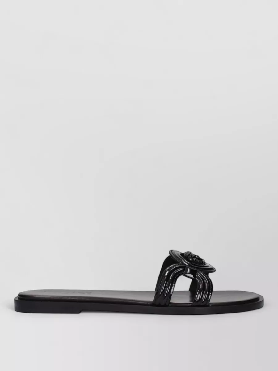 Versace Patent Leather Slide Sandals