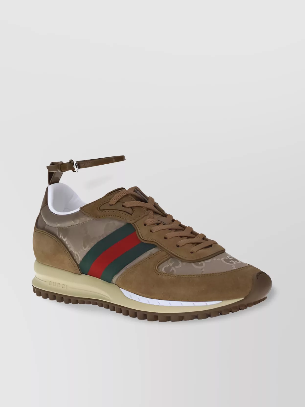 Gucci Motion Re-sneakers Worn Look In Brown