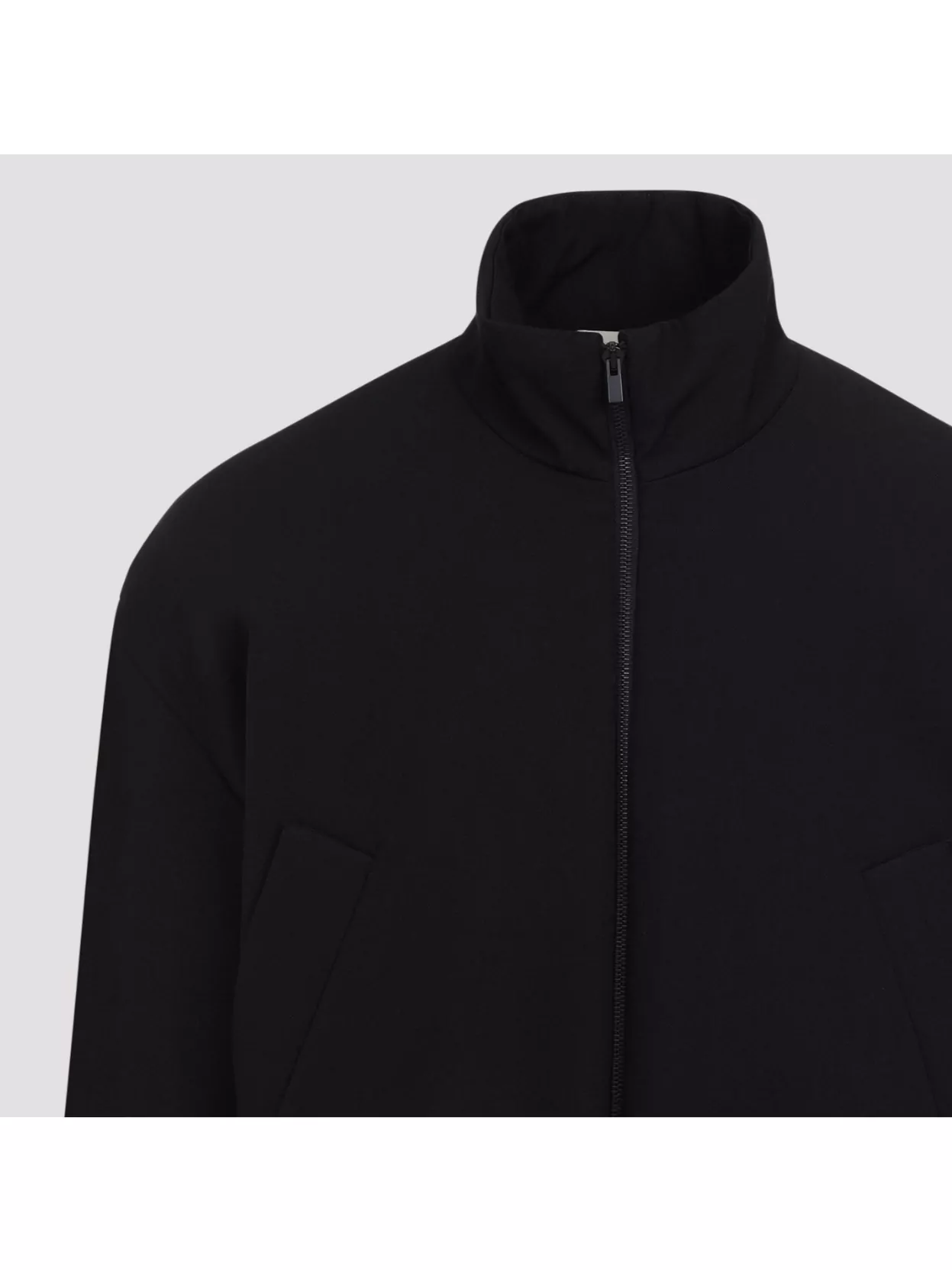 Fear Of God Oversized Cotton-blend Jersey Half-zip Sweatshirt In Black
