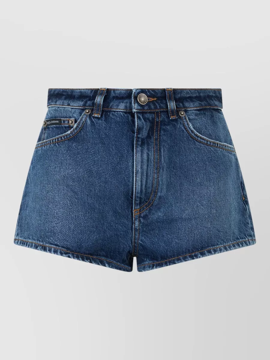 Dolce&Gabbana denim high-rise mini shorts