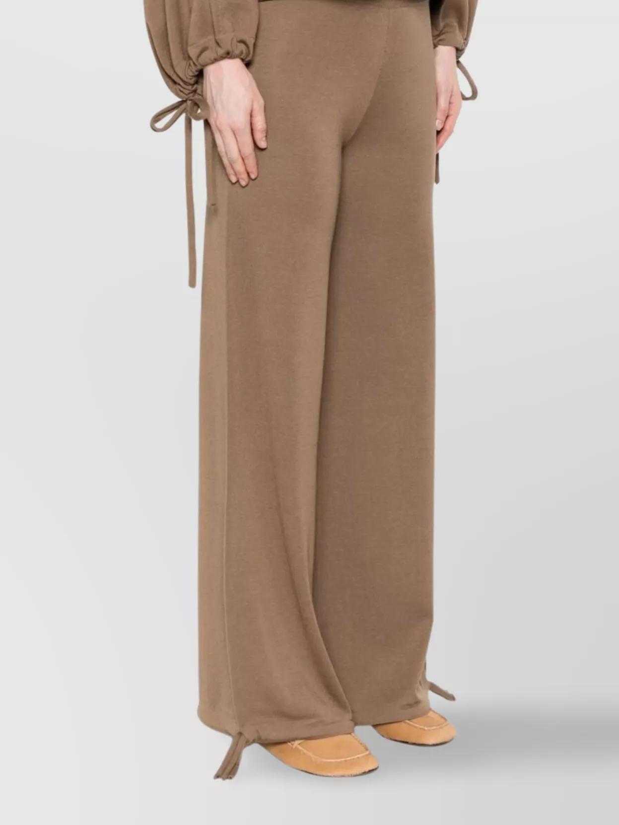 Max Mara Ribbed Waist Wool Trousers