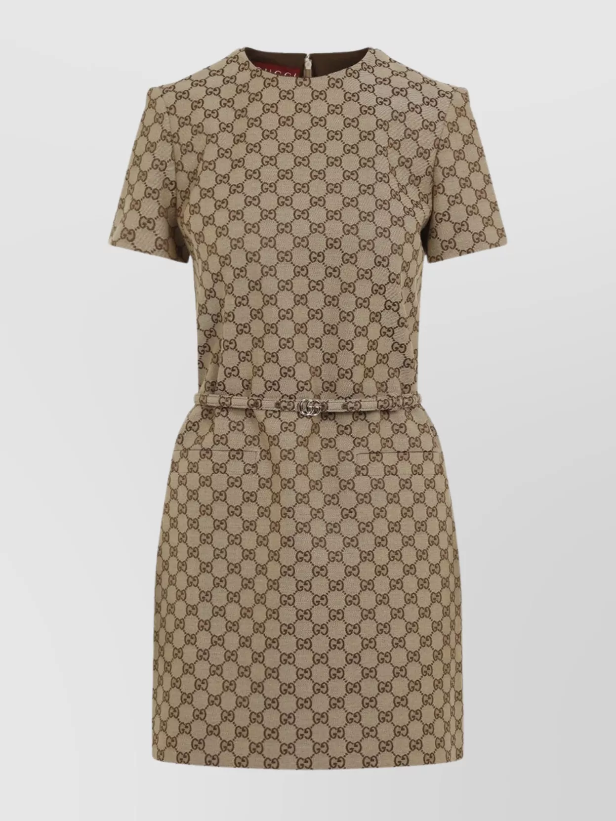Gucci Cotton Belted Dress Short Sleeves
