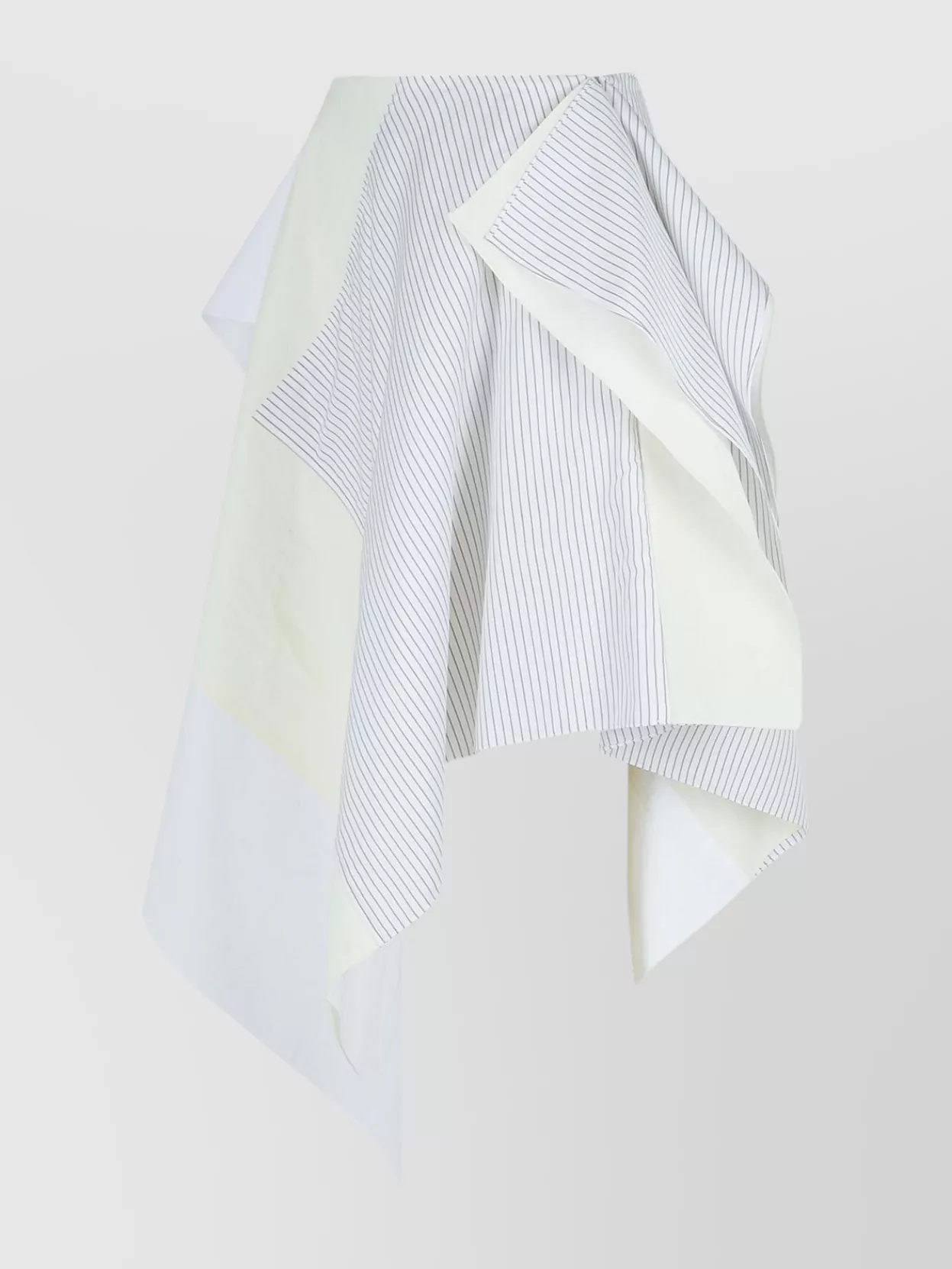 Jw Anderson Cotton Skirt With Patchwork Striped Layers