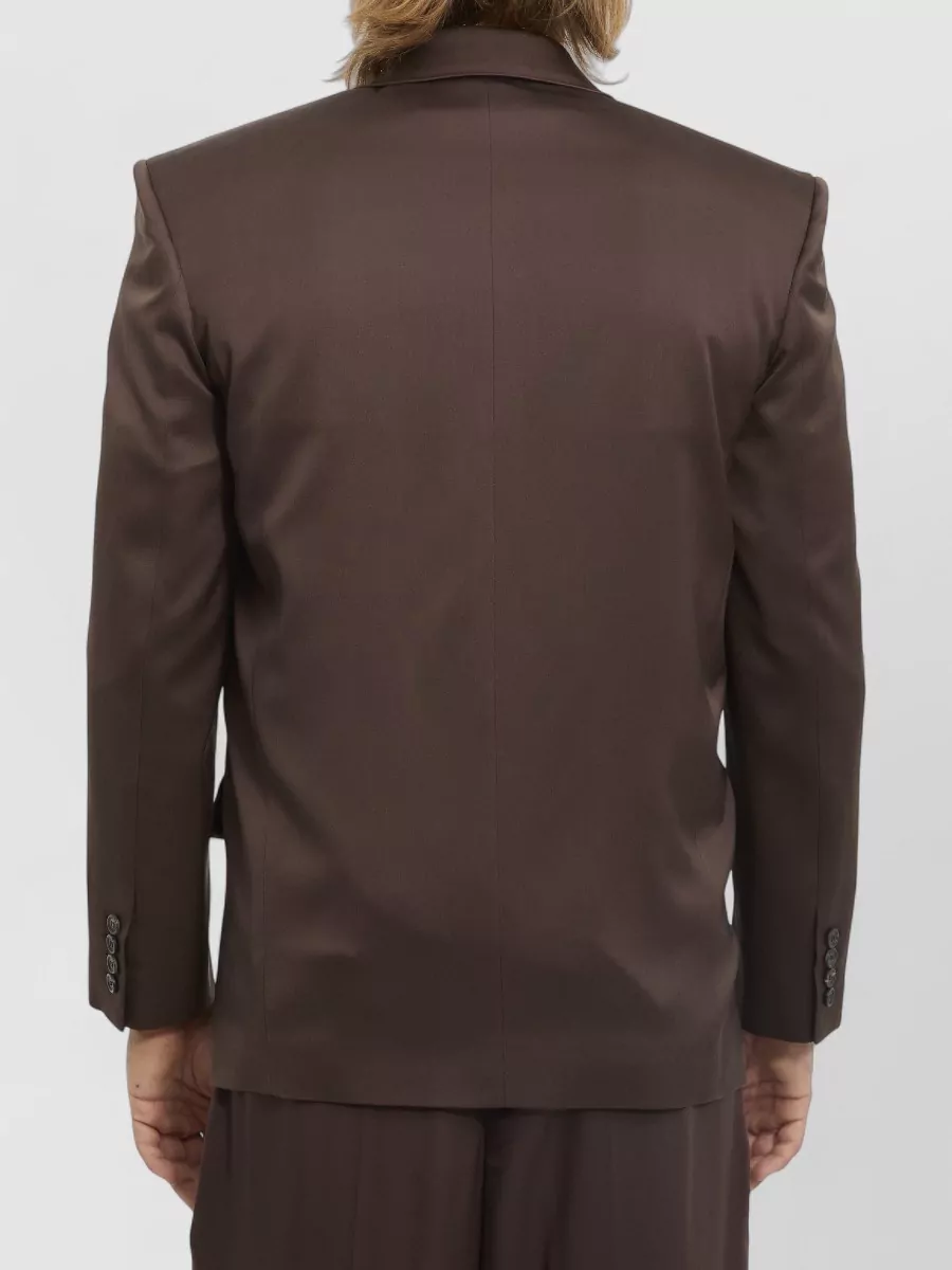 Saint Laurent Silk Satin Double-Breasted Jacket