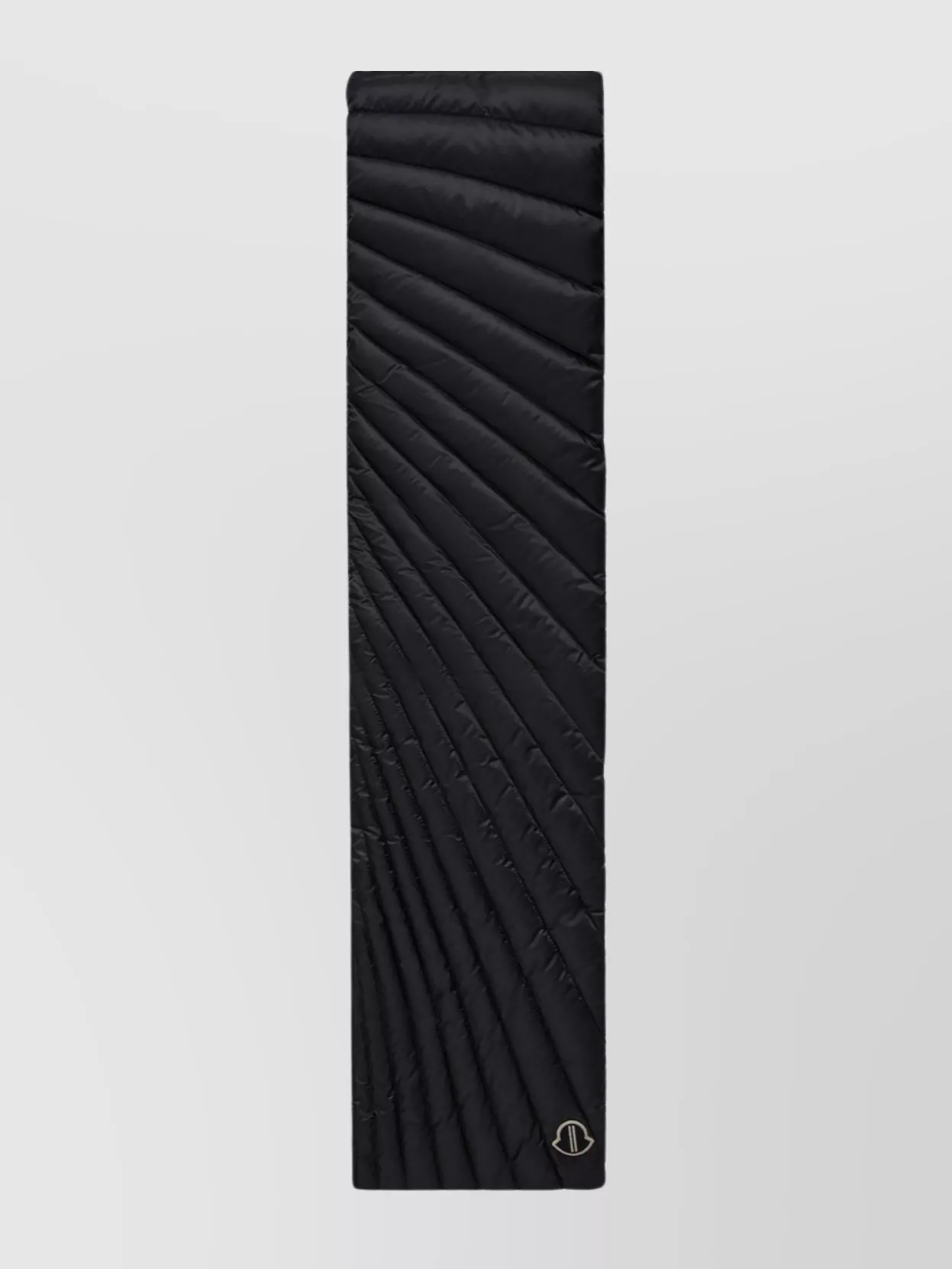 Shop Moncler High Collar Quilted Winter Scarf In Black