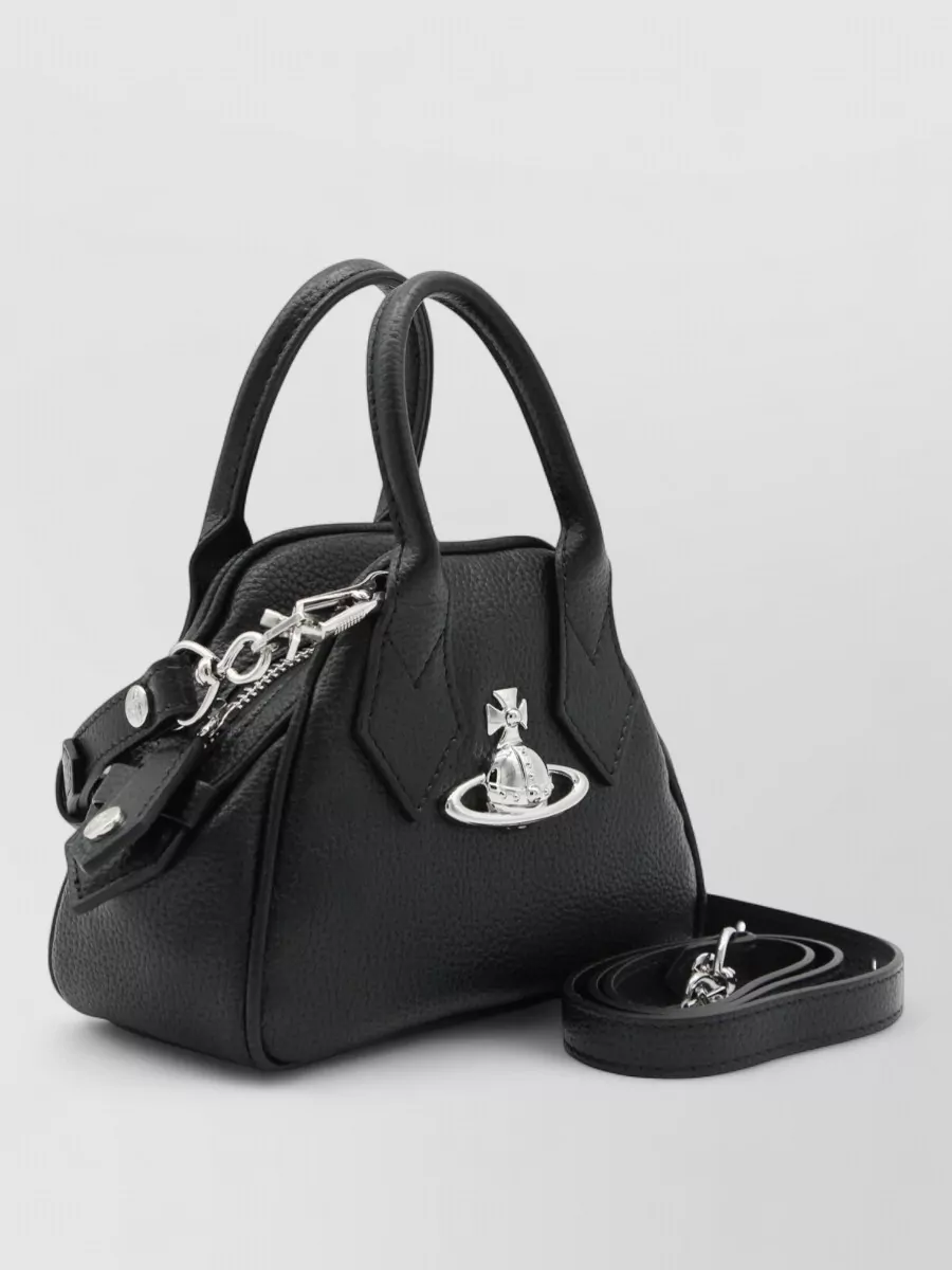 Vivienne Westwood Yasmine Mini Garnet-Effect Leather Shoulder Bag