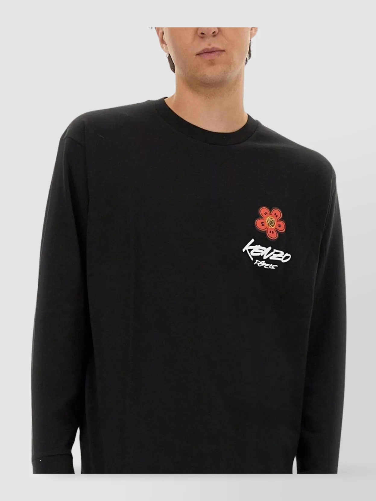 Kenzo Crew Neck Graphic Print Long Sleeves T-Shirt