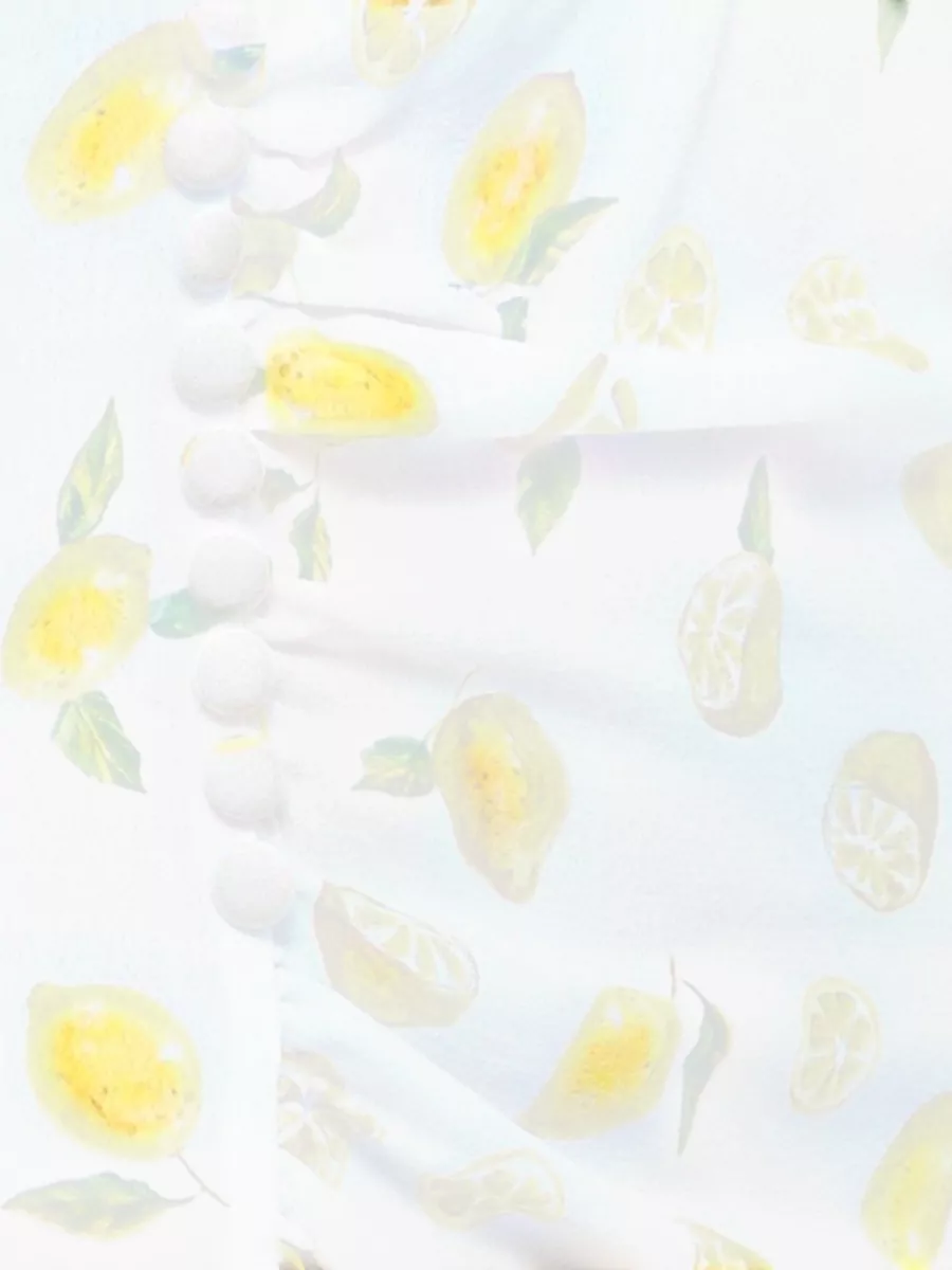 Mar De Margaritas Printed Draped Knee-Length Dress