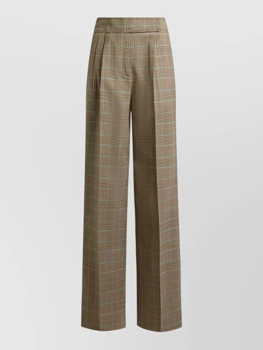 Etro checked wool tailored trousers