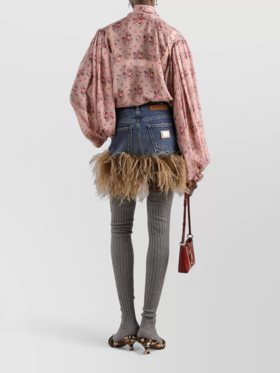 Dolce&Gabbana Silk Floral-Print Chiffon Blouse
