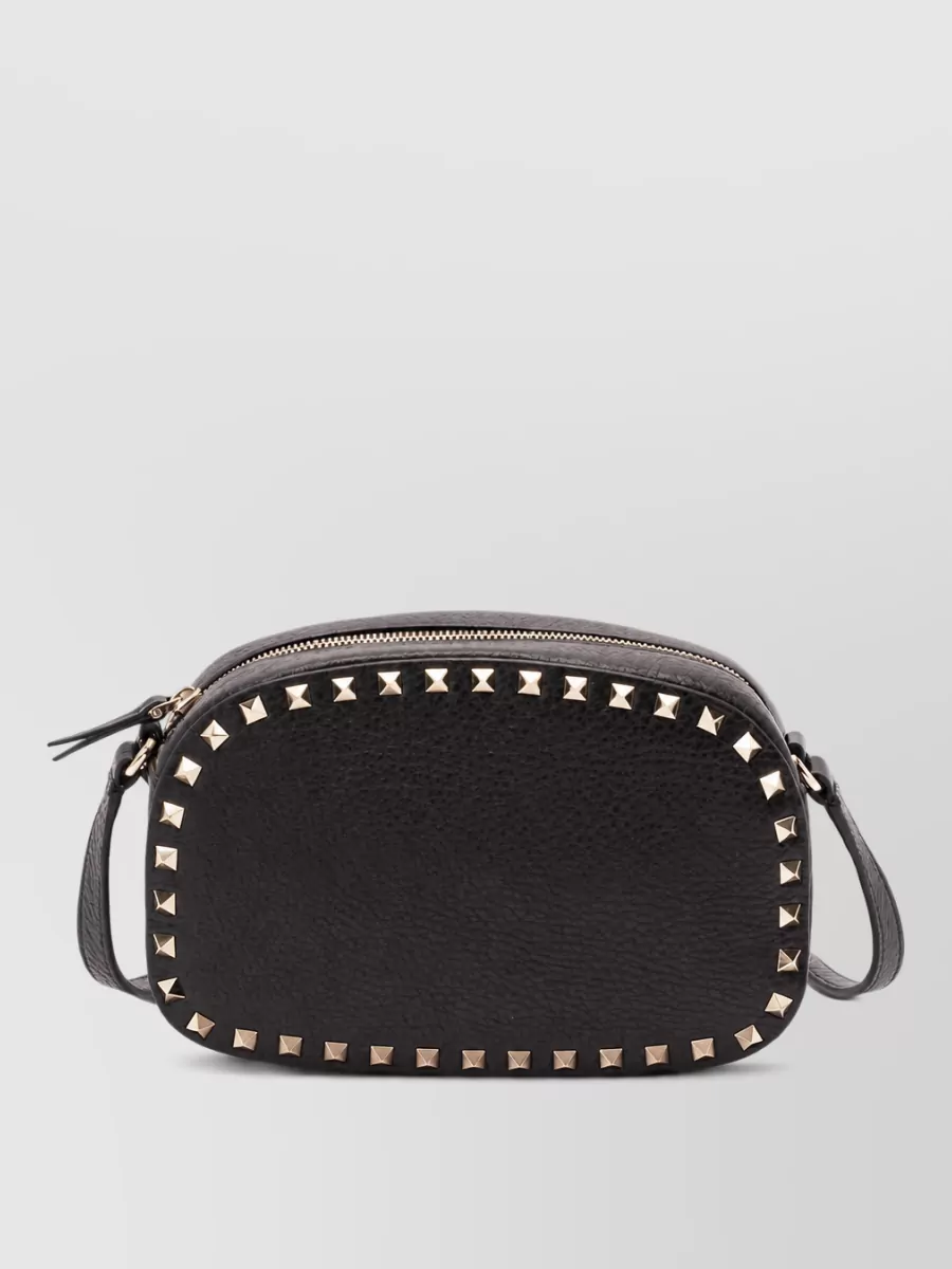 Valentino leather rockstud-embellished cross-body bag